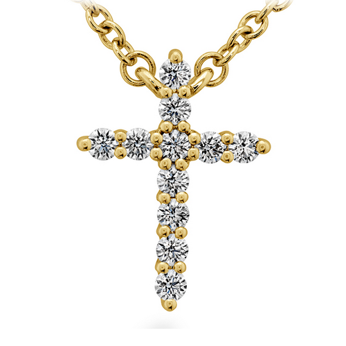 HEARTS ON FIRE- FASHION SIGNATURE DIAMOND CROSS PENDANT