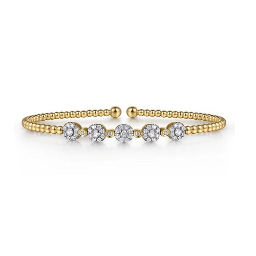 GABRIEL AND CO FASHION BUJUKAN DIAMOND BANGLE BRACELET WITH LOCK