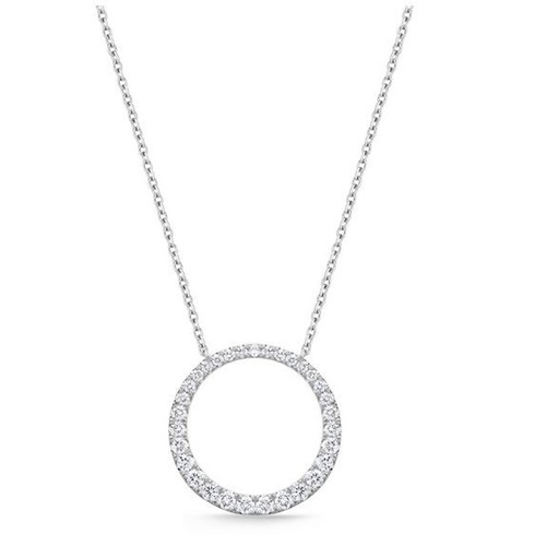 MEMOIRE FASHION GRADUATED OPEN CIRCLE DIAMOND PENDANT