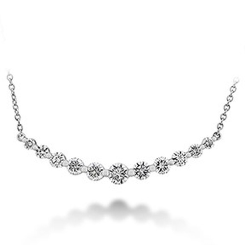MEMOIRE FASHION SMILE DIAMOND NECKLACE 18KWHITE GOLD