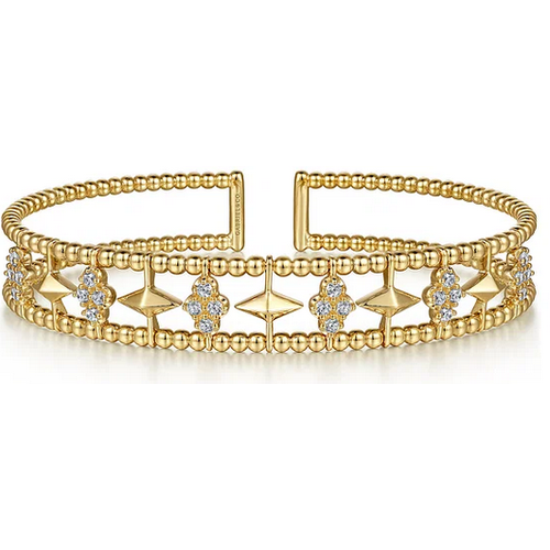 GABRIEL AND CO FASHION BUJUKAN DIAMOND PYRAMID CUFF BANGLE