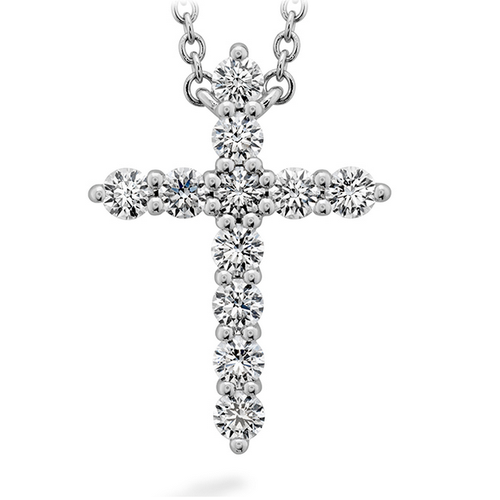 HEARTS ON FIRE- FASHION SIGNATURE DIAMOND CROSS PENDANT