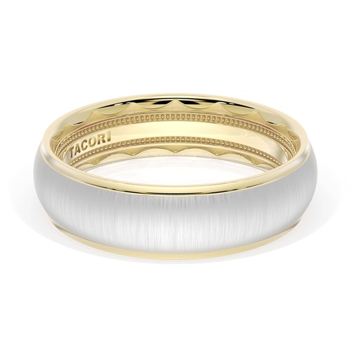 TACORI GENTLEMANS ROUNDED TWO TONE WEDDING BAND