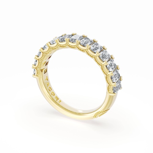 TACORI FOUNDERS EMERALD CUT  DIAMOND WEDDING BAND