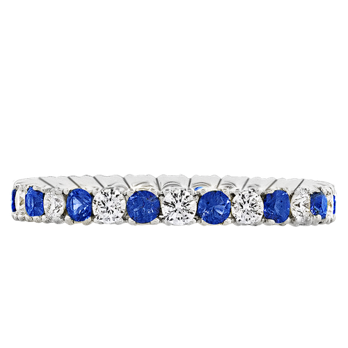 SPARK SAPPHIRE AND DIAMOND STACKING BAND