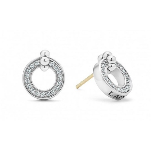 LAGOS CAVIAR SPARK DIAMOND CIRCLE EARRING