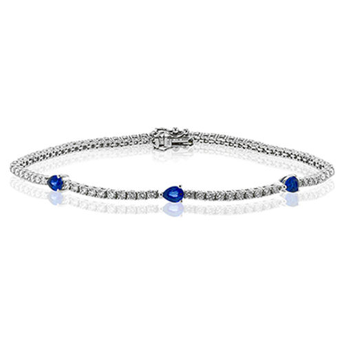 SIMON G FASHION SAPPHIRE AND DIAMOND TENNIS BRACELET