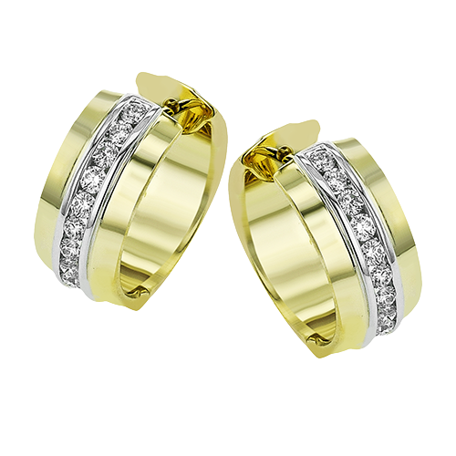 SIMON G FASHION DIAMOND CHANNEL HUGGIE EARRINGS