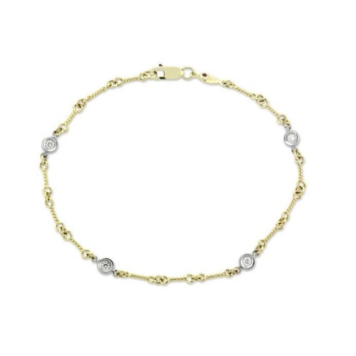 ROBERTO COIN DIAMOND BY INCH DOGBONE STATION  BRACELET