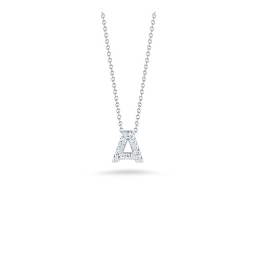 ROBERTO COIN DIAMOND LOVE LETTER PENDANT-A
