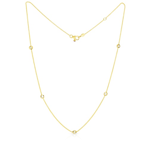 ROBERTO COIN DIAMONDS BY INCH 5 DIAMOND STATION NECKLACE