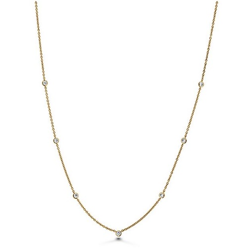 MEMOIRE FASHION CASCADE 7 DIAMOND STATION NECKLACE