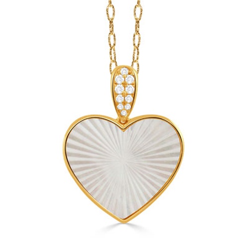 DOVES ONDELLE MOTHER OF PEARL AND DIAMOND PENDANT