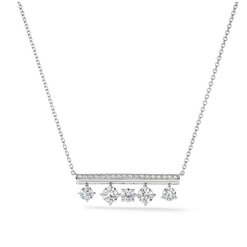 HEARTS ON FIRE- FASHION BARRE FLOATING DIAMOND NECKLACE