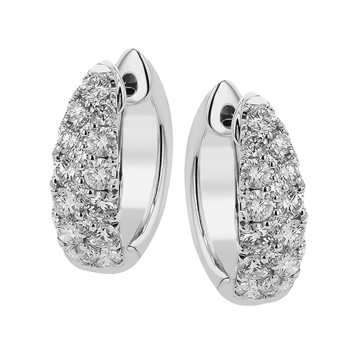 SIMON G FASHION PAVE DIAMOND HUGGIE EARRINGS