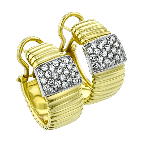 SIMON G FASHION DIAMOND COIL EARRINGS