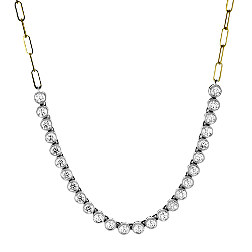 SIMON G FASHION DIAMOND BEZEL HALF NECKLACE