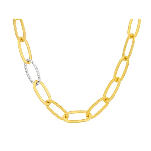 GURHAN GOLD HOOPLA DIAMOND LINK OVAL CHAIN NECKLACE-18 IN
