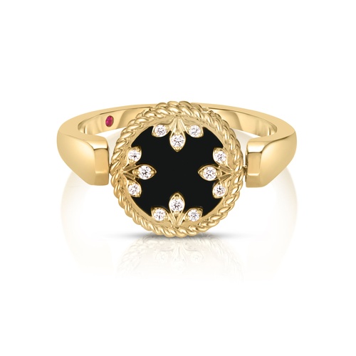 ROBERTO COIN VENETIAN MEDALLIONS DIAMOND REVERSIBLE RING