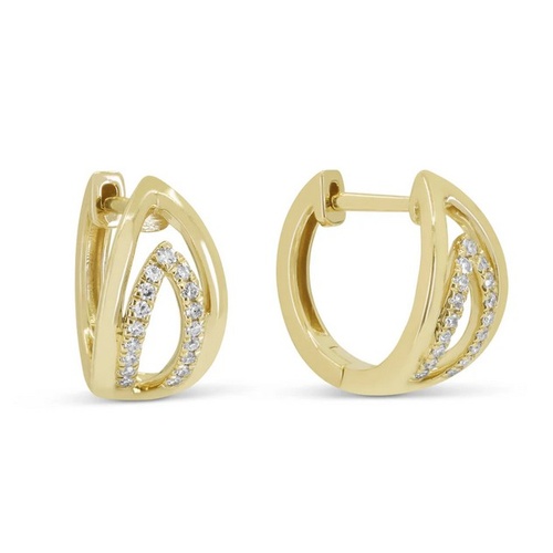 MADISON  L DESIGNS DIAMOND HUGGIE EARRINGS