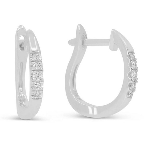 MADISON  L DESIGNS DIAMOND HUGGIE EARRINGS