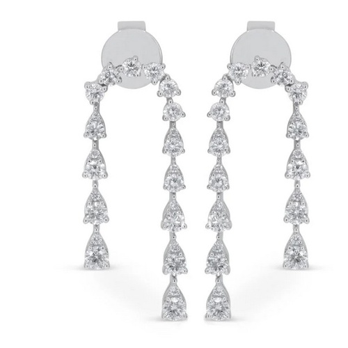 MADISON  L DESIGNS DOUBLE STILLETO DIAMOND EARRINGS