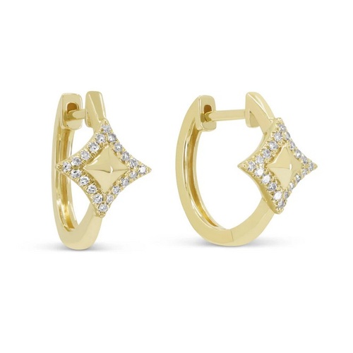 MADISON  L DESIGNS DIAMOND HUGGIE EARRINGS