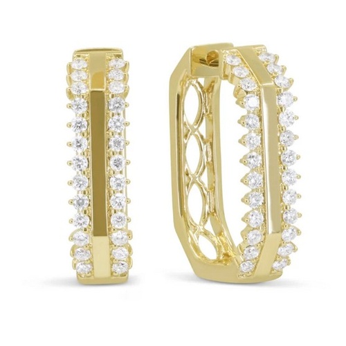 MADISON  L DESIGNS DIAMOND HOOP EARRINGS