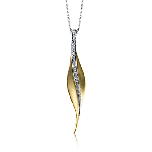 SIMON G FASHION DIAMOND LEAF PENDANT