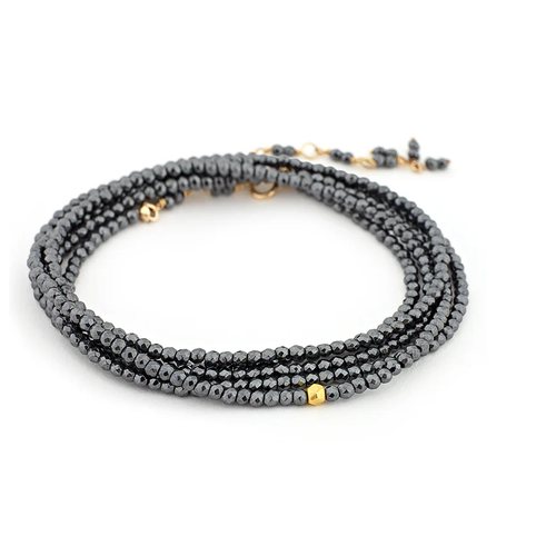 ANNE SPORTUN HEMATITE WRAP BRACELET- NECKLACE