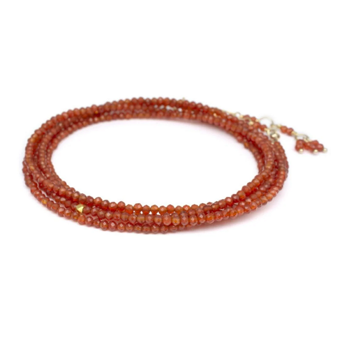 ANNE SPORTUN CARNELIAN WRAP BRACELET- NECKLACE