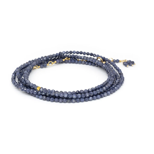 ANNE SPORTUN OPAQUE BLUE SAPPHIRE  WRAP BRACELET- NECKLACE