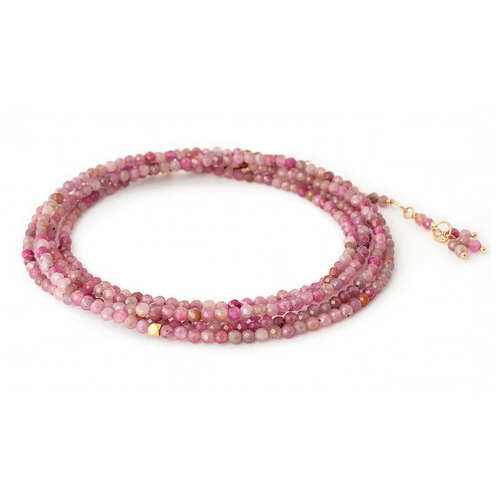 ANNE SPORTUN MULTI PINK RUBY WRAP BRACELET- NECKLACE