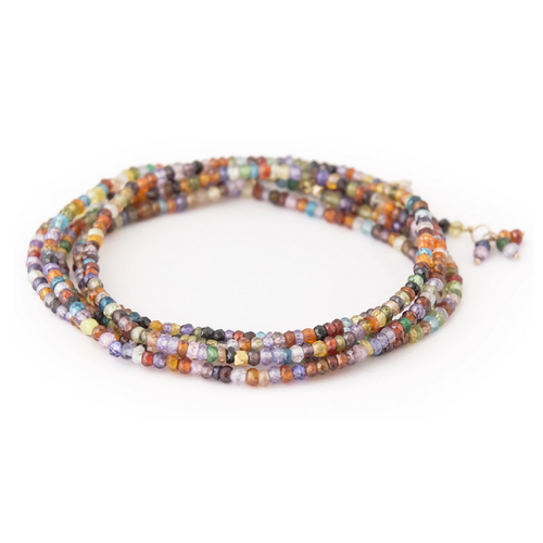 ANNE SPORTUN MULTI COLOR CZ WRAP BRACELET- NECKLACE