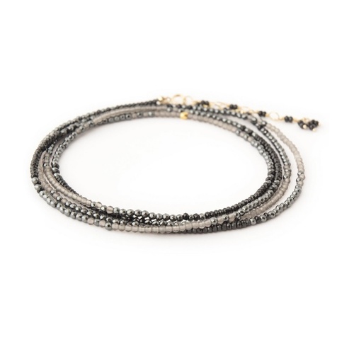 ANNE SPORTUN OMBRE BLACK WRAP BRACELET