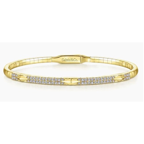 GABRIEL AND CO FASHION KASLIQUE PYRAMID RHOMBUS DIAMOND BANGLE BRACELET