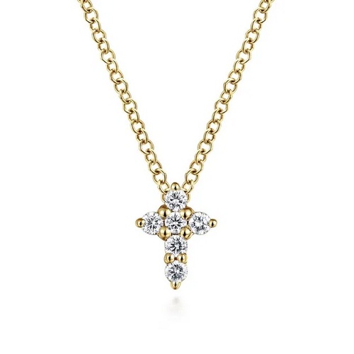 GABRIEL AND CO FASHION LUSSO DIAMOND CROSS PENDANT