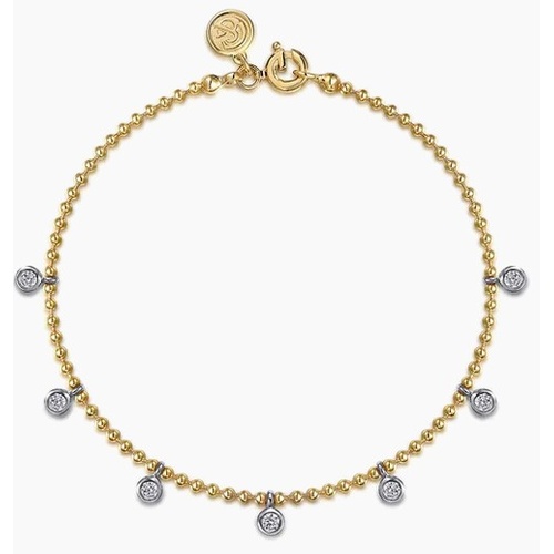 GABRIEL AND CO FASHION BUJUKAN WHITE SAPPHIRE DROPLET BRACELET