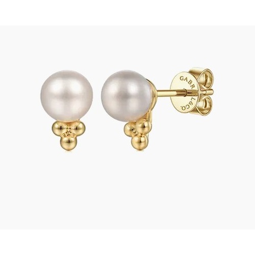 GABRIEL AND CO FASHION BUJUKAN PEARL STUD EARRINGS