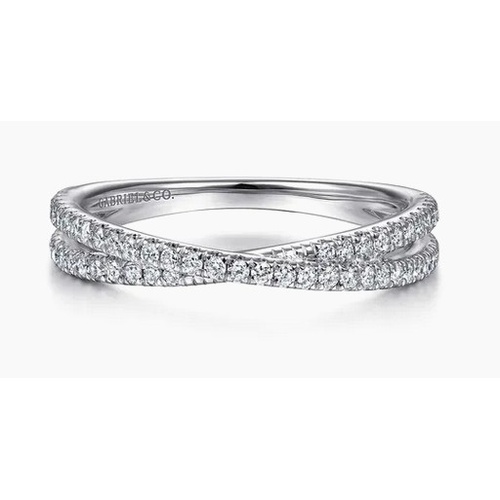 GABRIEL AND CO FASHION STACKABLE CRISS CROSS DIAMOND BAND