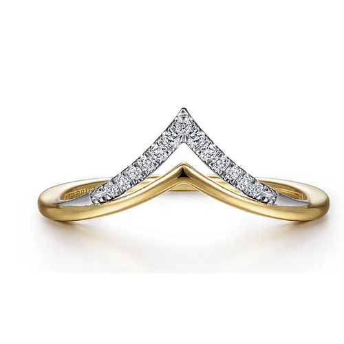GABRIEL AND CO FASHION CONTEMPORARY DIAMOND CHEVRON RING