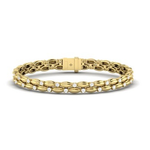 VLORA FASHION BAMBOO LINK DIAMOND BRACELET