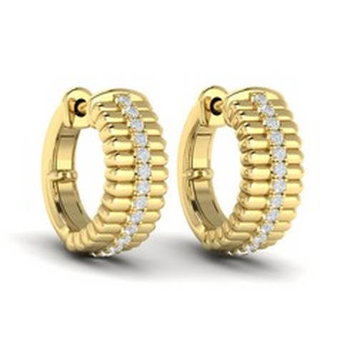 VLORA FASHION DIAMOND HUGGIE EARRINGS