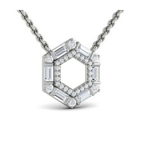 VLORA FASHION OCTAGON DIAMOND PENDANT