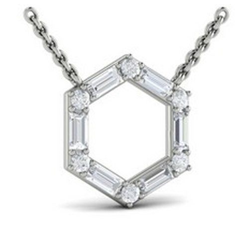 VLORA FASHION OCTAGON DIAMOND PENDANT