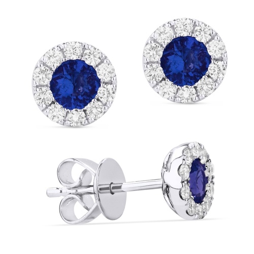 MADISON  L DESIGNS DIAMOND AND SAPPHIRE EARRINGS
