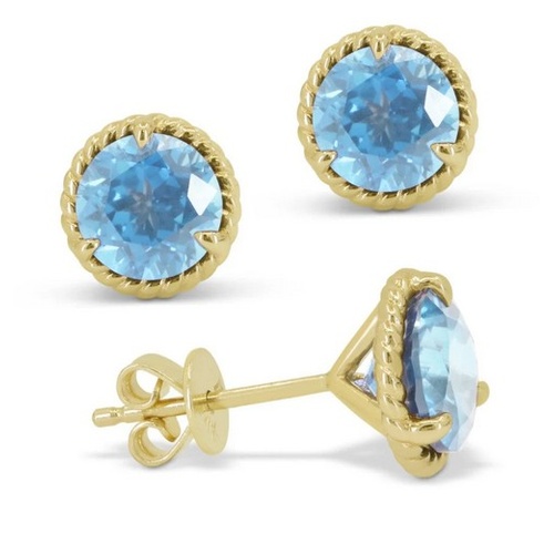 MADISON  L DESIGNS AMETHYST STUD EARRINGS