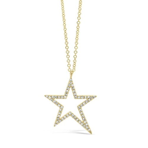 MADISON  L DESIGNS DIAMOND AND MOTHER OF PEARL STAR PENDANT
