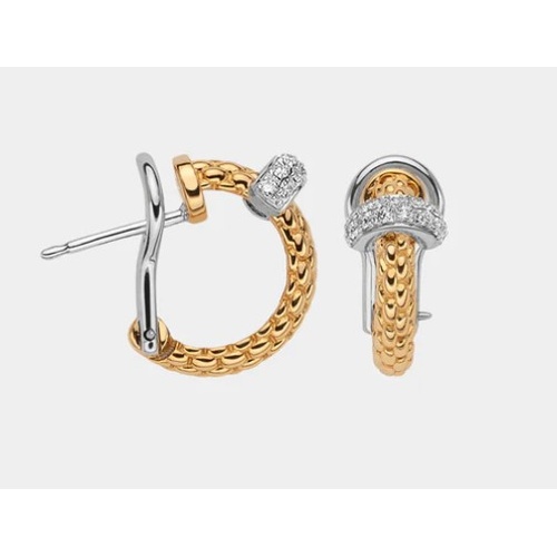 FOPE PRIMA DIAMOND HOOP EARRINGS