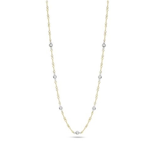 ROBERTO COIN ROBERTO COIN DIAMOND BY INCH DOGBONE NECKLACE